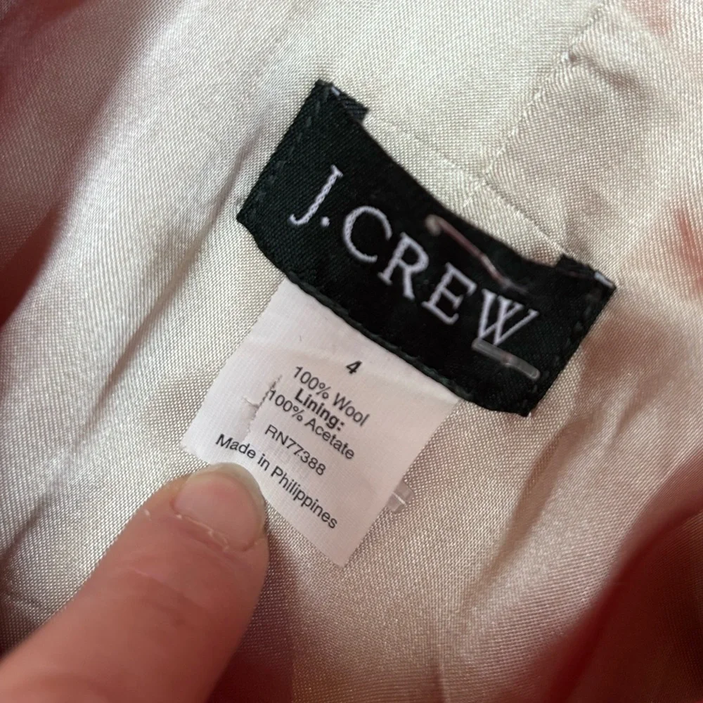 J. Crew coral 100% wool coral Griffin pea coat style 20031 sz 4 $278